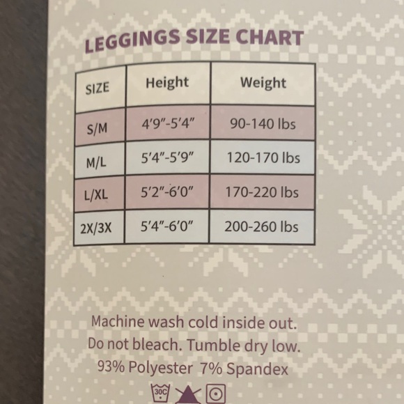 Muk Luks Navy Blue Fleece Lined Leggings. - Picture 4 of 5